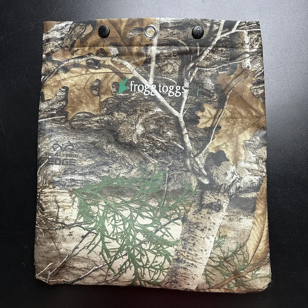 Frogg Toggs Camo Utility Pouch Realtree Brown Hunting Gear Bag One‎ Size Snap